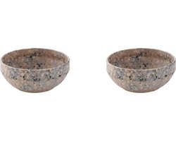 Palmer - Confetti - Schaal - Kom - 2 stuks - 80 cl - ø 14 cm - Roze - Stoneware - Bordenset