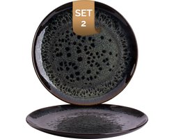 Palmer - Eccentric - Bord - 2 stuks - ø 28 cm - Blauw - Stoneware - Bordenset