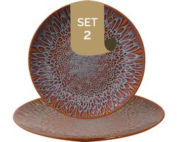 Palmer - Magmatic - Bord - 2 stuks - ø 27 cm - Bruin - Stoneware - Bordenset
