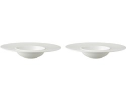 Palmer - White Delight - Pastabord - 2 stuks - ø 24 cm - Wit - Porselein - Bordenset