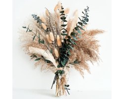 Pampasgras decoratie - Dagelijkse eettafeldecoratie - Tafeldecoratie & gedroogde bloemen groen pampasgras klein voor de woonkamer, decoratieve bloemen kunst & zomer appartementdecoratie in boho stijl, eucalyptus