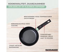 Pan 30 cm aluminium met keramische antiaanbaklaag zonder PFAS Fackelmann Brandao