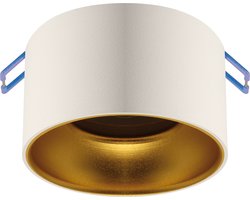 PANAMA - inbouwspot Armatuur - Rond - Wit/Goud kleur - 85mm