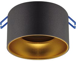 PANAMA - inbouwspot Armatuur - Rond - Zwart/Goud kleur - 85mm