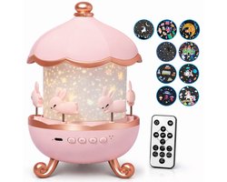 Pandaco® Sterren Projector Nachtlampje Kinderen – Sterrenhemel Projector Kinderkamer – Nachtlampje Baby & Kind – 21 Thema's – Afstandsbediening & Bluetooth