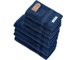 PandaHome - Badhanddoek - 8 Delig- 4 Handdoeken 50x100 cm & 4 Badhanddoeken 70x140 cm- 100% Katoen - Blauwe Handdoeken
