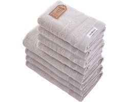 PandaHome - Badhanddoeken - 8 delig - 4 Handdoeken 50x100 cm & 4 Badhanddoeken 70x140 cm - 100% Katoen - Stone - Badlakens