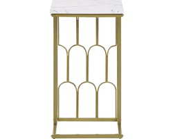 PANDALE - Bijzettafel - Wit - IJzer