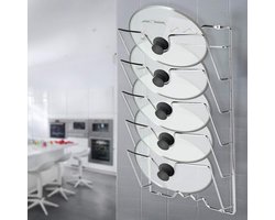 Pandjesrek, Pannendekselrek Wandmontage Zilver voor Keuken