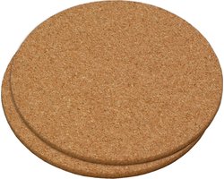 Pannen onderzetter - 2x - 26 cm - kurk - onderzetter - rond - Onderzetters voor pannen