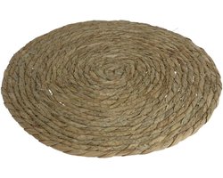 Pannen onderzetter - Set van 2x stuks - 32 cm - zeegras - rond - onderlegger - Kookpannen/bakpannen op tafel zetten