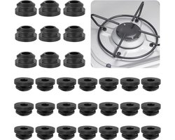 Pannendragers 30 stuks met roestrubberen voetjes en rubberen doorvoeringen voor pannensteunen