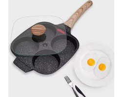 Pannenkoekenpan Inductie Met Deksel - Pannenkoekenpannen - Pancake Pan - Omeletpan - Omeletmaker - Eierpan met Anti-Aanbaklag