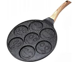 Pannenkoekenpan - Pancake Pan - Keramische/Marmeren Coating - 26 cm - 7 kops