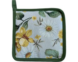 Pannenlap - Gobelinstof - Solis - Gele bloemen - Boterbloemen