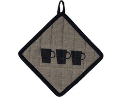 Pannenlap Katoen Grijze Kleur 20 x 20 cm Keukenhandvat Warmtebestendig