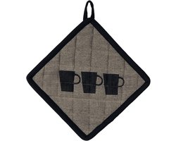 Pannenlap Katoen Grijze Kleur 20 x 20 cm Keukenhandvat Warmtebestendig
