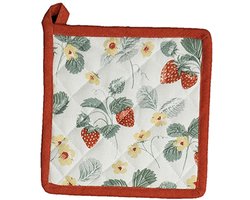 Pannenlap - Keukenserie -Aardbeien - 20 x20 cm