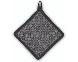 Pannenlap, Zwart/Wit Patroon - Kela | Gianna