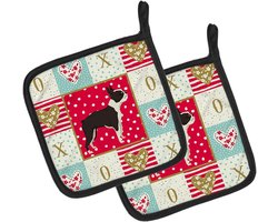 Pannenlappen - Keukenhandschoenen - Bescherming bij Koken - Dubbelzijdig Artwork - 19x19 cm - Multicolor