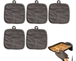 Pannenlappen Set - Ovenwanten Keuken - Veilig Koken - Antislip Grip - 5 Stuks - Multicolor
