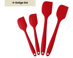 Pannenlikker Voor Te Bakken - Hittebestendig Siliconen Spatel - Bakspullen Vaatwasserbestendig - Rood