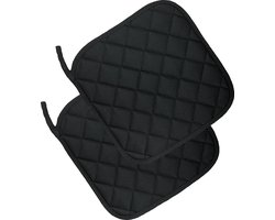 Pannnenlap -  23 x 23 cm - Zwart - 2 Stuks