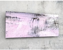 Panorama Glasschilderij - Abstracte Wanddecoratie - 92 x 36 cm