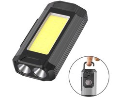 Panoramische autowerklamp, LED-werklicht, USB-oplaadbaar, magnetisch en opvouwbaar, multifunctioneel sterk werklicht, grijze uitvoering