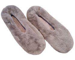 pantoffel dames - kinderen - heren - bruin - bont - mt 35-38 - sloffen