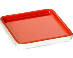 Pantone Serveerschaal - S - Vierkant - 8 x 8 x 1,3 cm - Tangerine Tango 17-1463 - Oranje