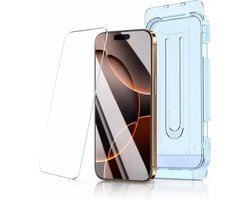 Pantserglas met anti-stof luidsprekernet voor iPhone 15/16, inclusief montagehulp, 3 stuks, krasbestendig en duurzaam
