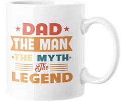 Papa De Man De Mythe De Legende Koffiemok - Vaderdag Cadeau, Beste Papa Mok, Grappige Papa Mok, 11oz Keramische Mok
