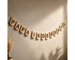 Papa is de Beste Slinger - Vlaggenlijn - Origineel Vaderdag Cadeau - 3 Meter