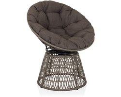 Papasanstoel / draaistoel WEAVORA Outdoor grijs hjh LIVING