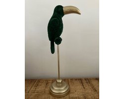 Papegaai op stok - Woonaccessoire - Papegaai - Decoratief beeldje