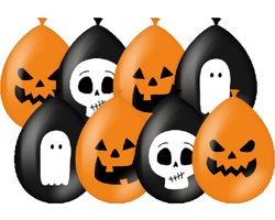 Paperdreams - Party balloons Halloween (8 stuks) - Halloween - Halloween Decoratie - Halloween Versiering - Halloween Ballonnen