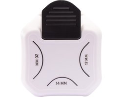 Paperfuel hoekpons - 3 in 1 papier pons - 14,77,20 mm - Wit, Zwart