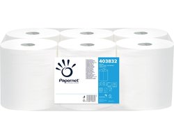 Papernet papieren handdoeken Maxi Centerfeed | 2-laags | 108 m | 450 vel | pak van 6 rollen