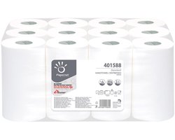 Papernet papieren handdoeken Standard | centerfeed | 1-laags | 117 meter | pak van 12 stuks