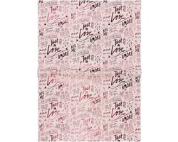 Paperpatch decoupagepapier tekst Love hot foil