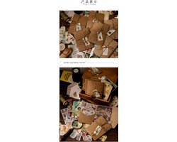 Papier en stickers voor scrapebooking - kaarten maken - 30 stuks - Bloemen-Deco Sticker- & Papierset - Vintage Script Flora-Bullet Journal Stickers - Planner Agenda Stickers - Scrapbook stickers /papier - Hobbypapier