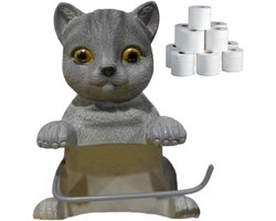 Papier Houder - Rol Rek - Badkamer Organisatie - Charmant Kat Ontwerp - 22x16x12 cm - Niet gespecificeerd
