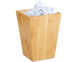 papierbak kantoor - bamboe - vierkant - 6 l - open - 27x20x20 cm