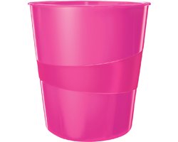 Papierbak Leitz WOW 15liter roze