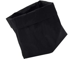 Papieren Bloempot Zakken - Decoratieve Potten - Planten Decoreren - Wasbaar en Duurzaam - Maat L 20x20x35cm - Zwart