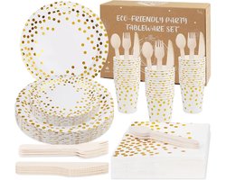 Papieren Borden en Bestek Set - 200 Stuks voor Feesten en Evenementen