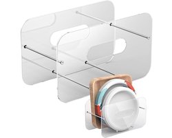 Papieren Borden Organizer - Borden Dispenser - Keuken Organiseren - Ingebouwde Bestekhouder - Tot 30cm - Transparant