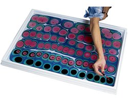 Papieren Dienblad - Inweek Marmer Bak - Papier Bevochtigen - Hoge Glans Afwerking - 58x79 cm