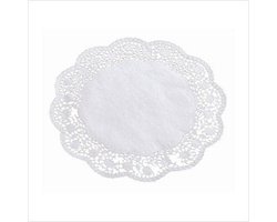 Papieren Doilies - Decoratieve Onderleggers - Taart Presentatie - Elegant en Hygiënisch - 250 Stuks - Wit